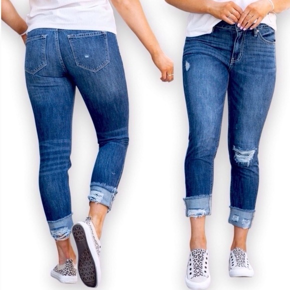 KanCan 11 (29) Mount Pleasant High Rise Boyfriend Fit Women’s Distressed Jeans - Picture 12 of 12